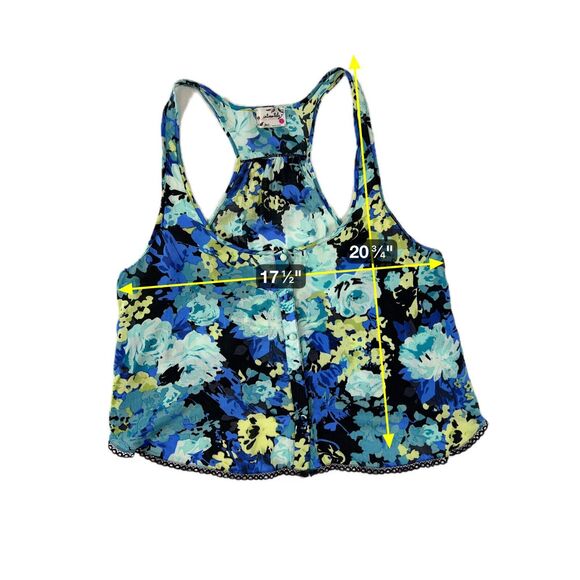 Free People Intimately Tank S Crop Racerback Floral Boho Flirty Feminine Whimsy - Picture 8 of 8
